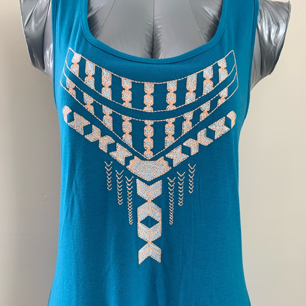 Razor back teal maxi dress